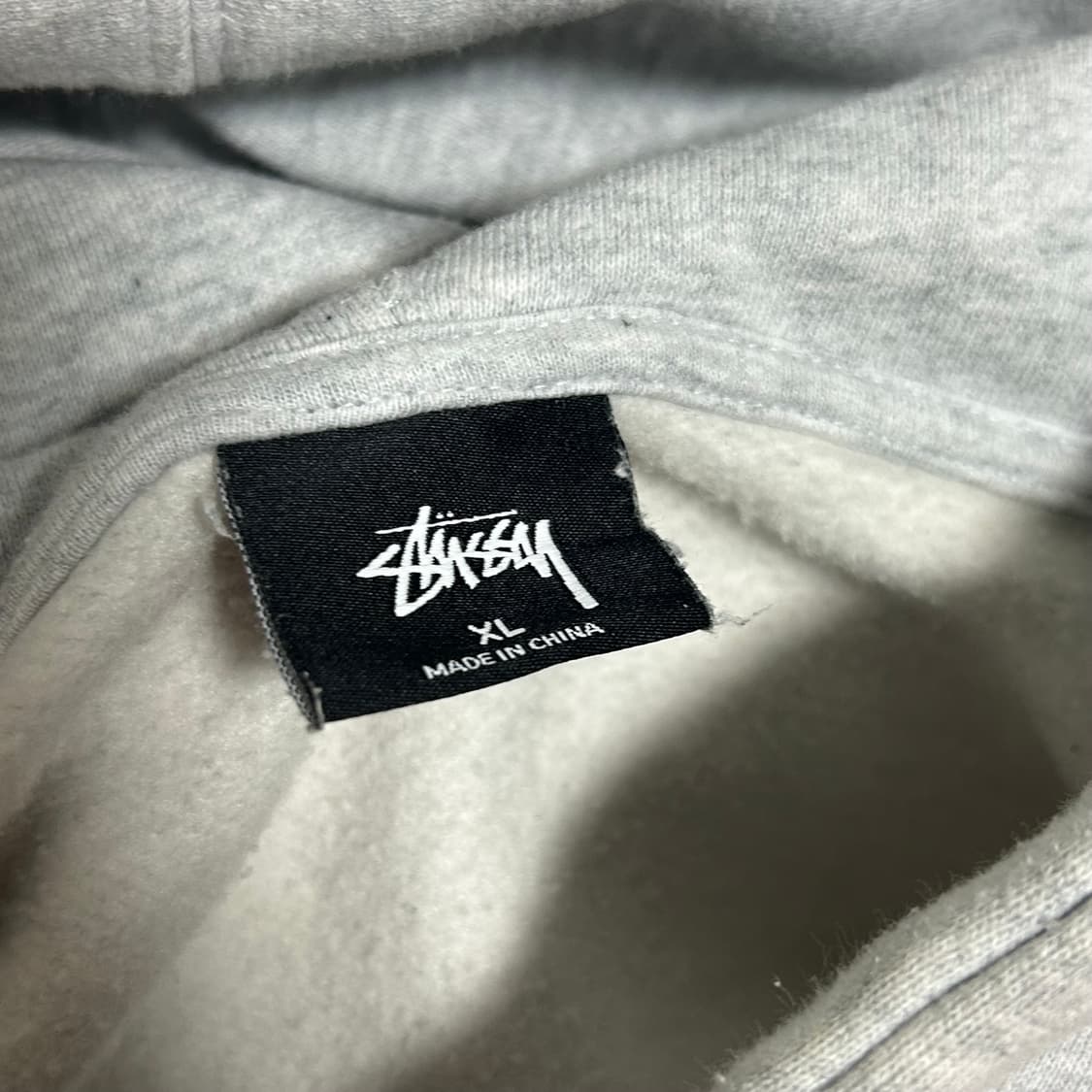 스투시 빅로고 기모 후드티 후드 티셔츠 그레이 XL 105  상품이미지7