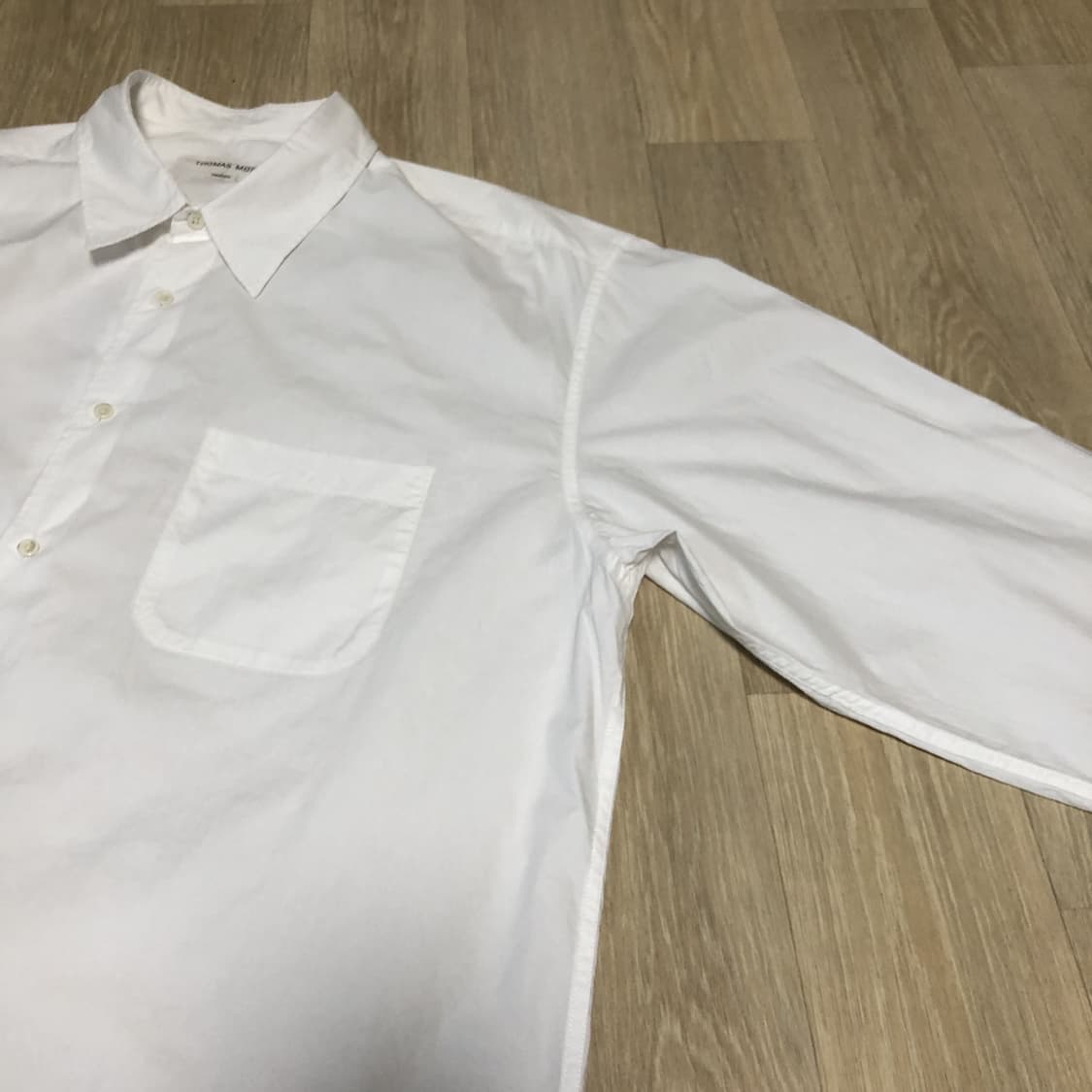 (M) 토마스 모어 THOMAS MORE 60수 페이퍼 셔츠 화이트 상품이미지7