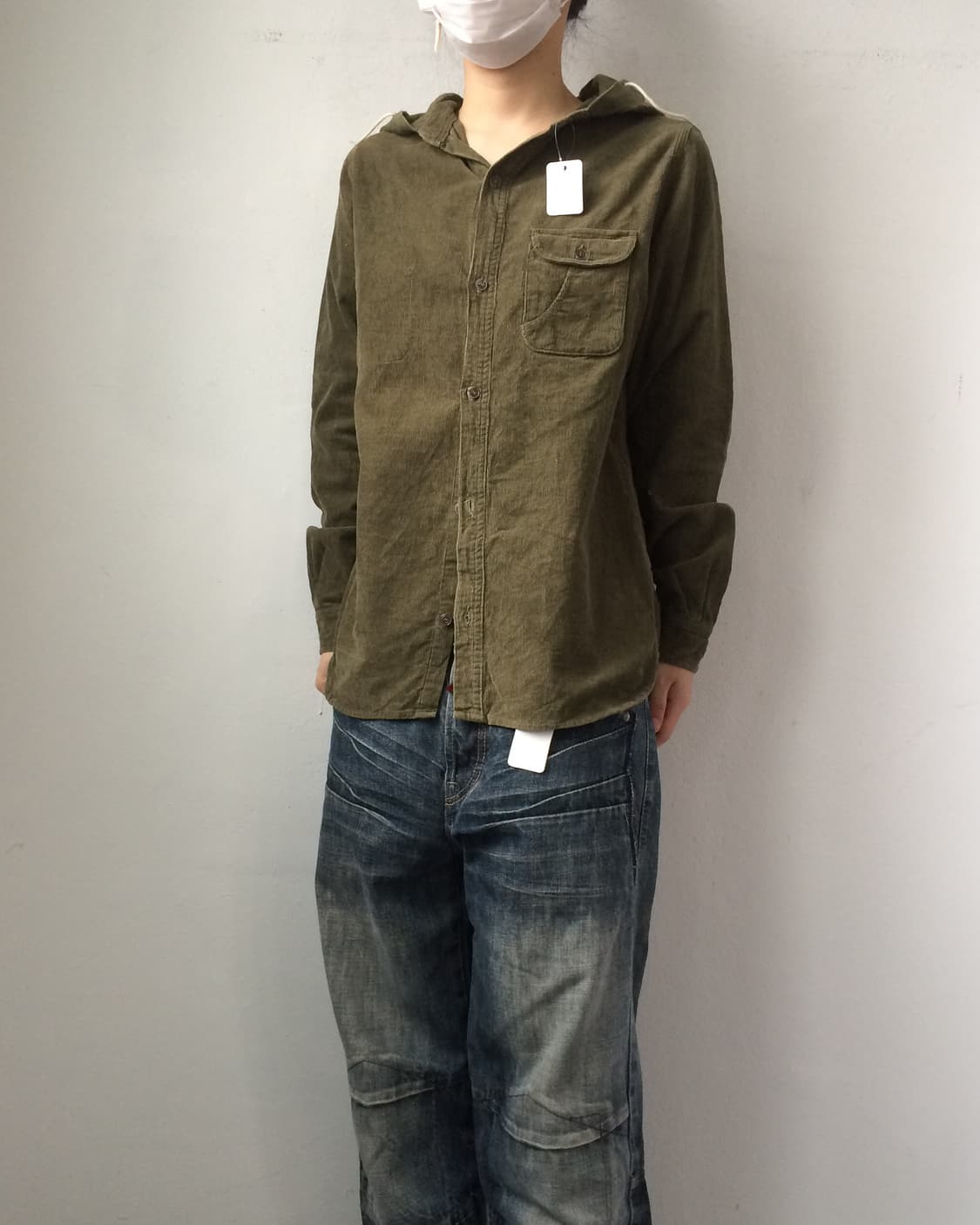 Hood layer corduroy shirt 상품이미지5