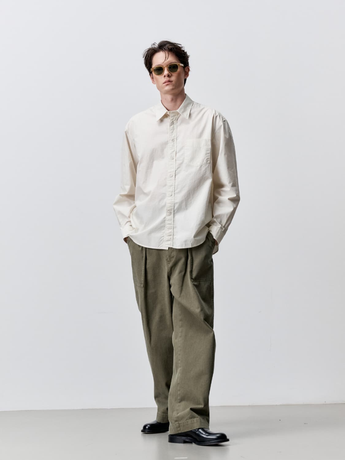 [M] 아틀리에 델디오 코튼 타입라이터 컴포트 셔츠 레몬 / 아틀리에 상품이미지5