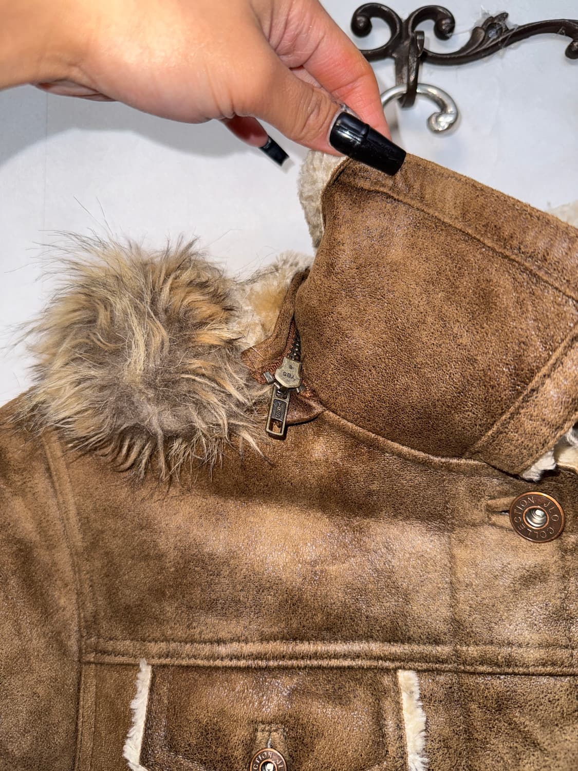 Mocha brown tie dye hood fur mustang  상품이미지4