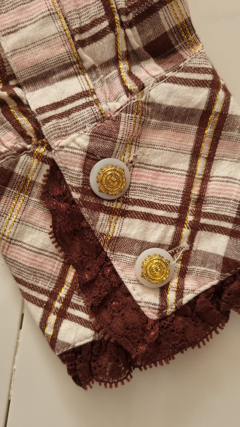 tralala 레이스 체크 원피스 상품이미지4