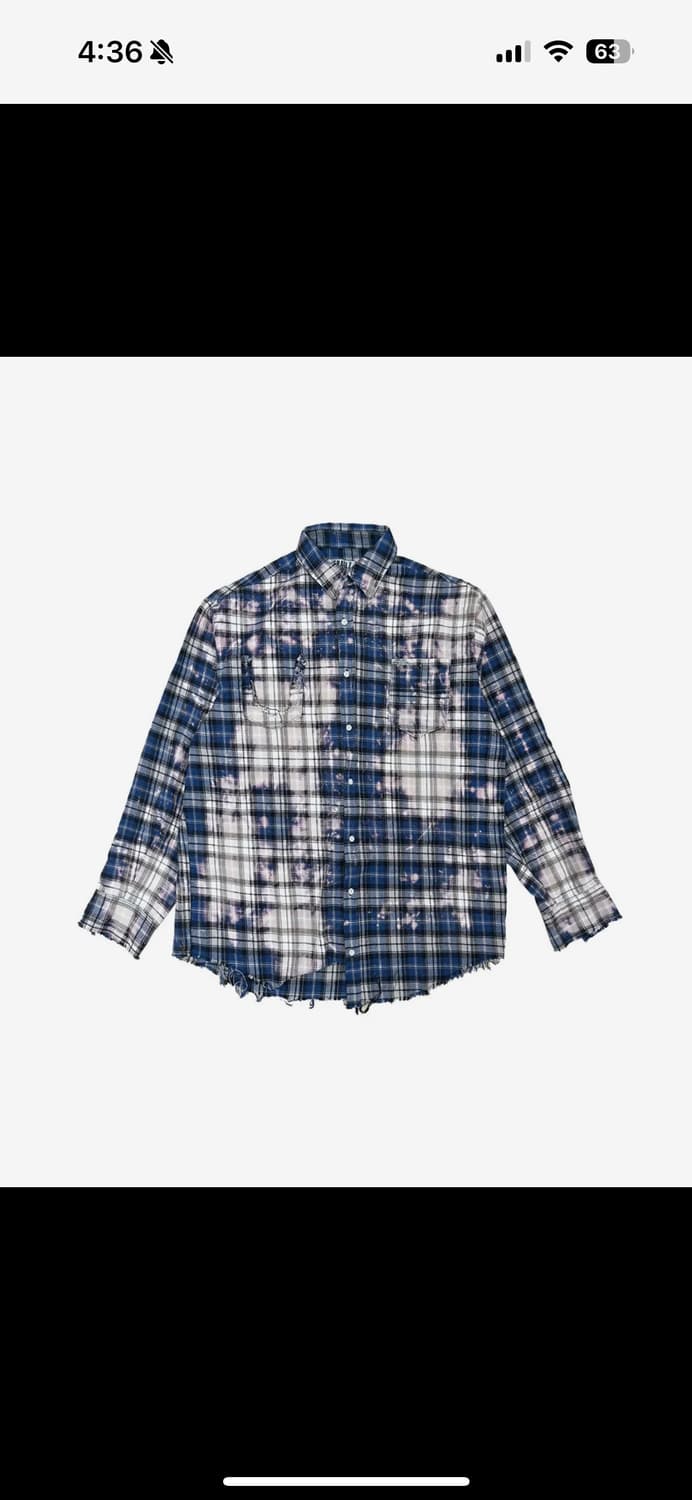 그레일즈 BLEACHED PLAID SHIRTS [BLUE]  상품이미지1
