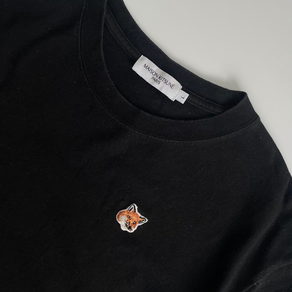 Maison Kitsune  메종키츠네 폭스 헤드 블랙 반팔 티셔츠 상품이미지2