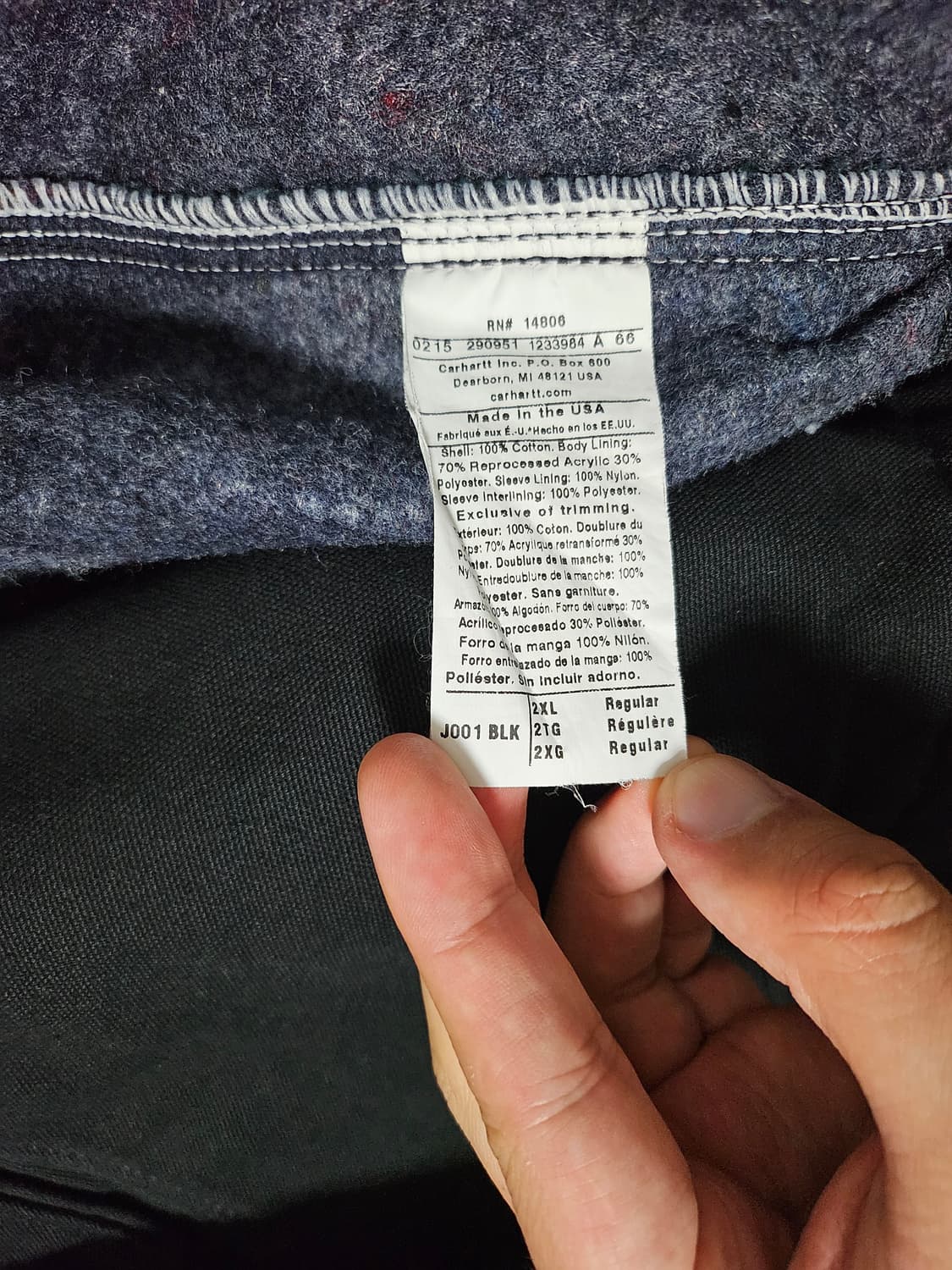 칼하트 디트로이트 j001 2xl xxl 상품이미지5