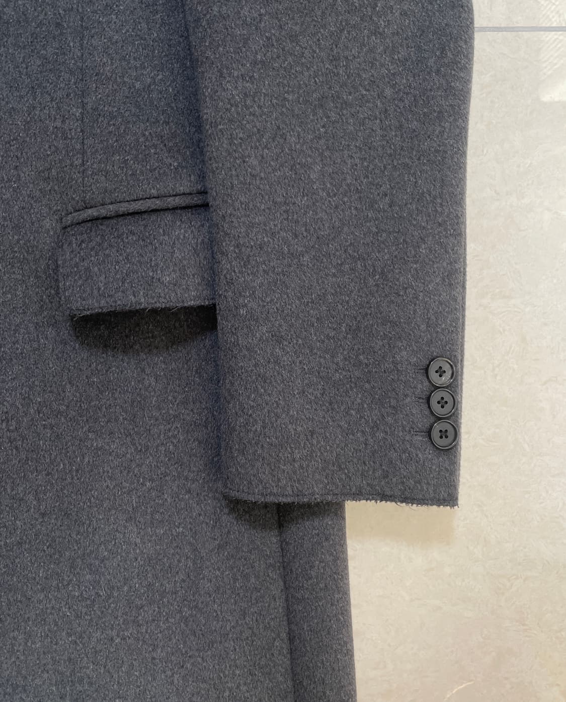 [S] 토니웩 크루도 캐시미어 커팅 코트 다크그레이 차콜 상품이미지5