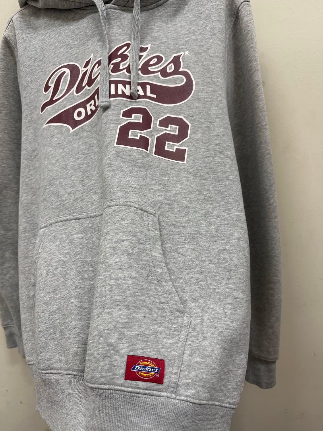 디키즈 그레이 버건디 후드티 상품이미지2