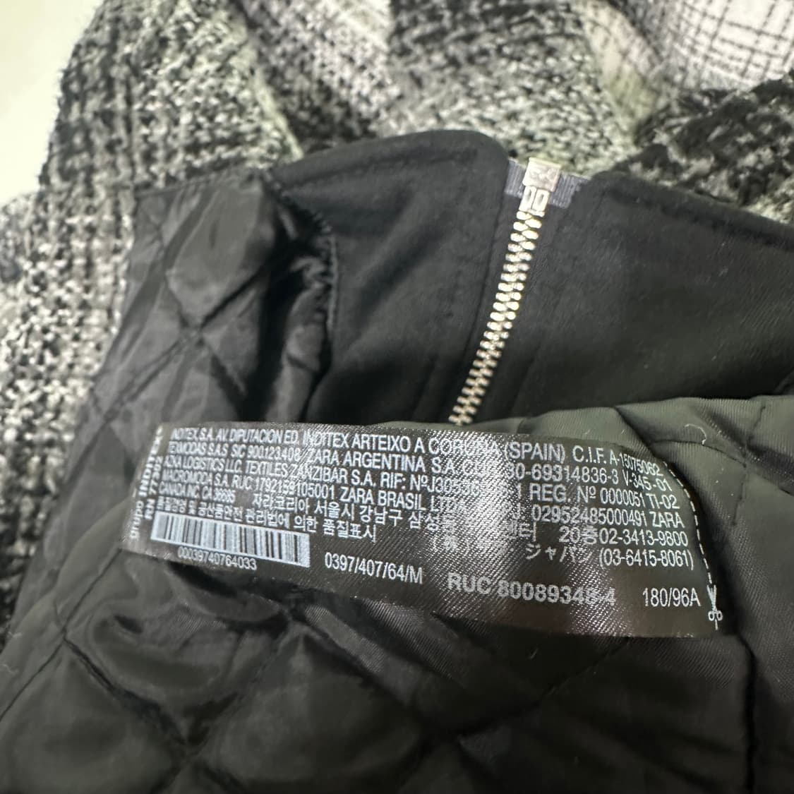 M 95-100 자라맨 오버핏 투포켓 옴브레체크 플란넬점퍼 상품이미지6