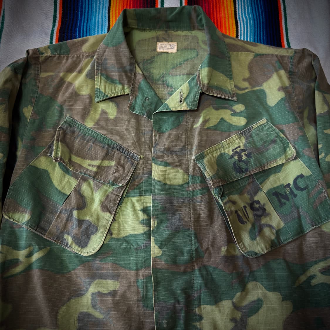 1960s USMC ERDL 오리지널 정글 퍼티그 자켓 상품이미지3