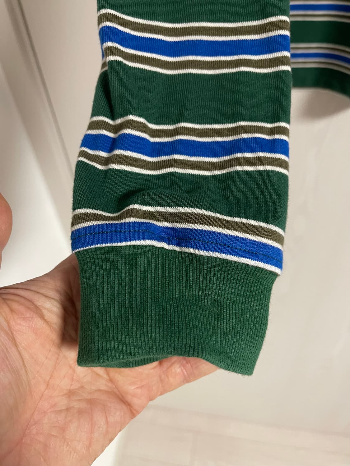 2025SS 넌블랭크 스트라이프 럭비 티셔츠 그린XL 상품이미지3