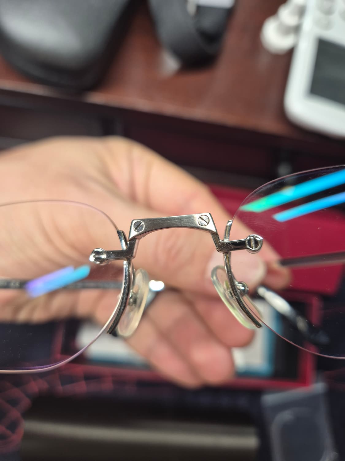 까르띠에 산토스 CT0478O 메탈 림리스 무테 안경 상품이미지2