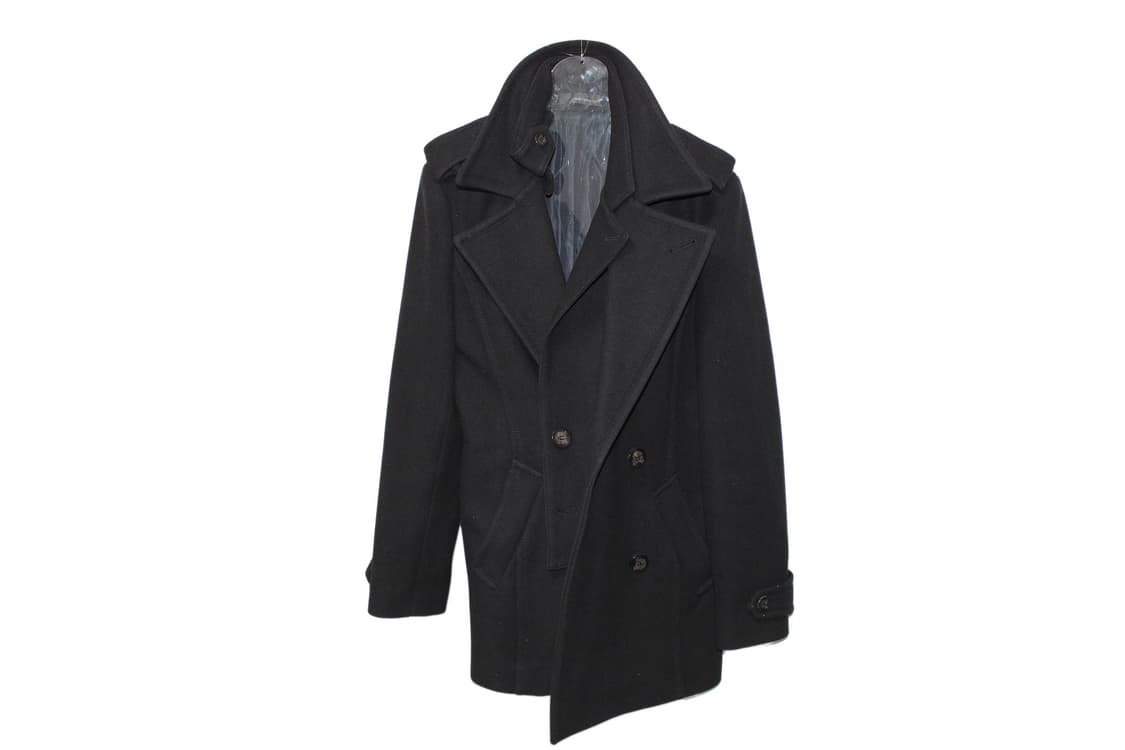 우영미 솔리드옴므 비대칭 사선 코트 상품이미지1