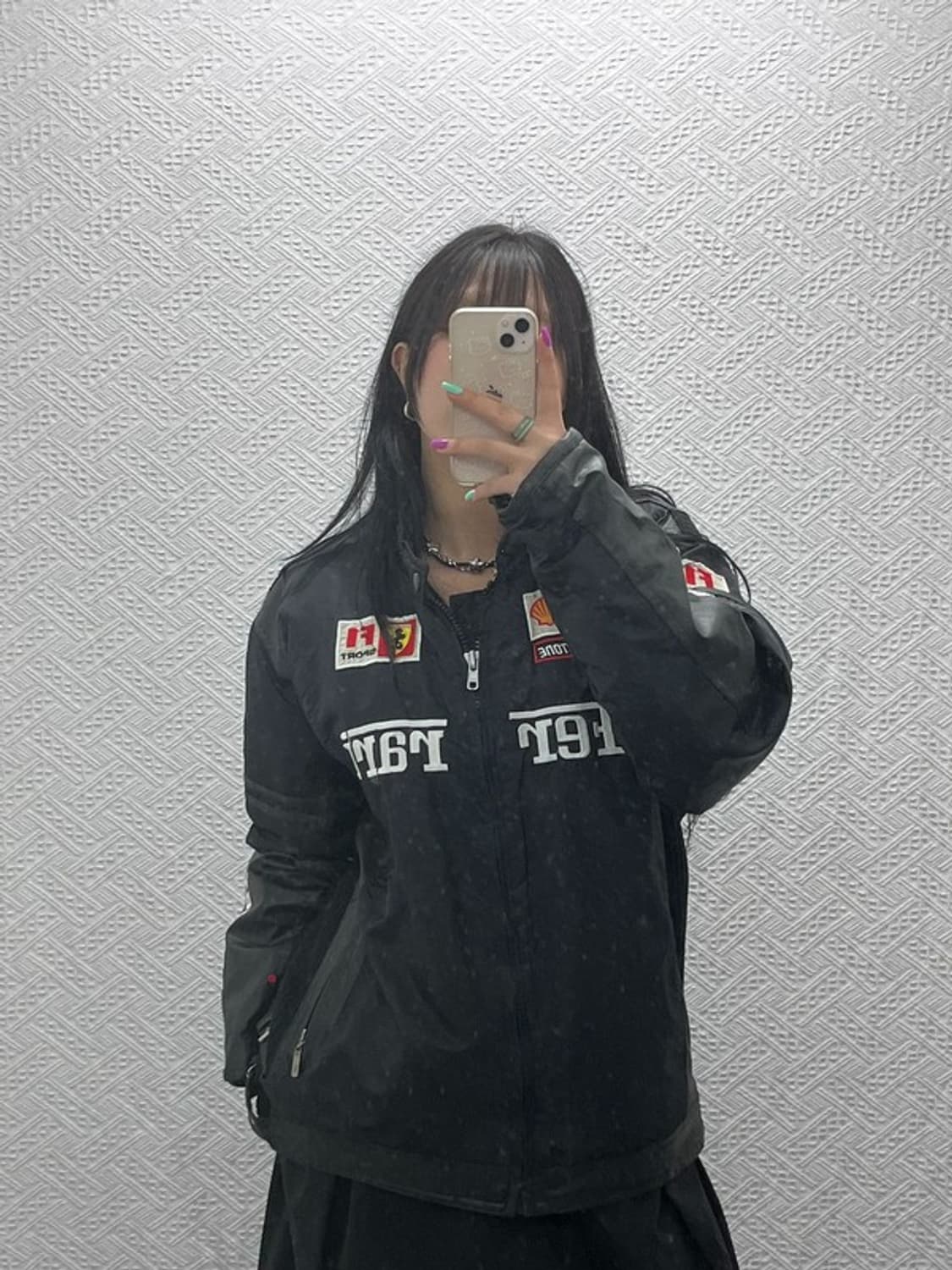 페라리 X 보다폰 패치워크 모터스포츠 레이싱 자켓 XL C07256 상품이미지1