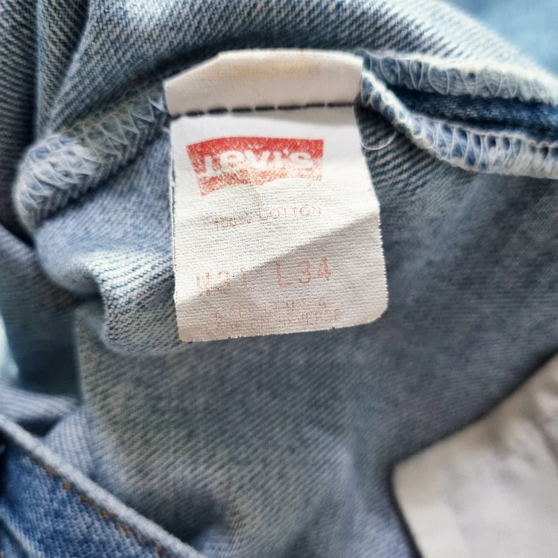 90s USA Levis 501 Red Font 31/32 상품이미지4