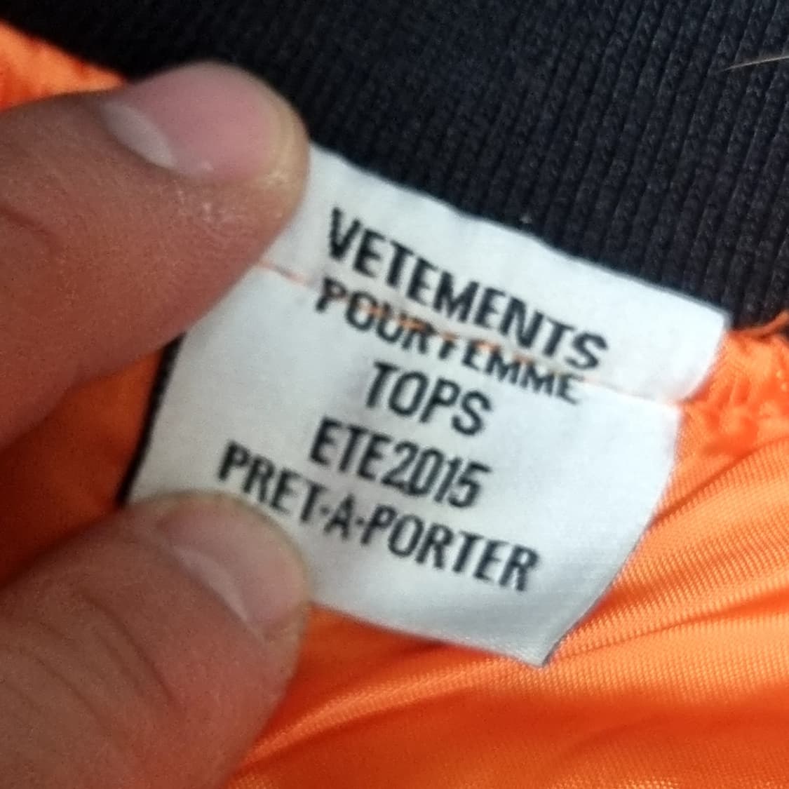 베트* 블랙 MA-1 항공 점퍼 오렌지 안감(free) 상품이미지9