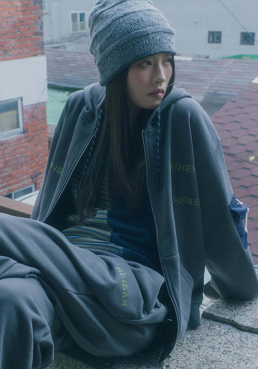 하이산 후드집업 + 팬츠 일괄판매 상품이미지1