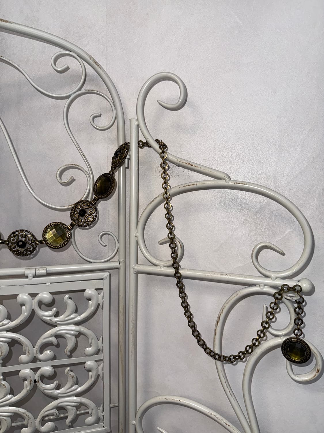 Antique khaki gemstone chain belt 상품이미지3