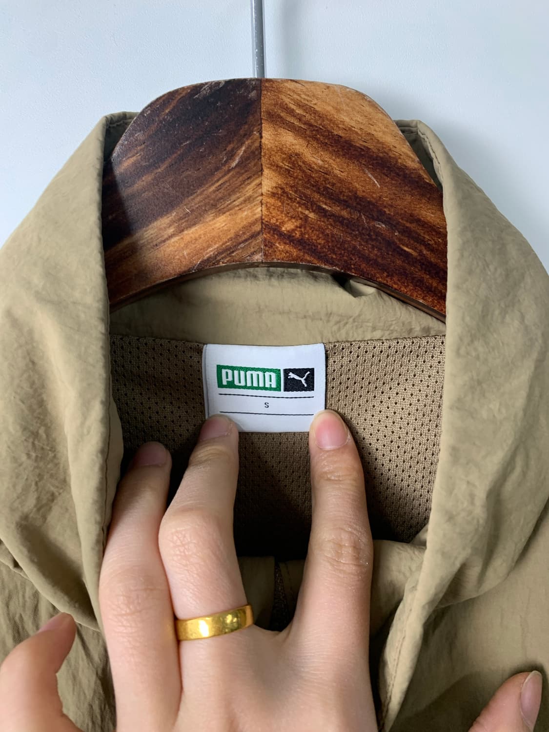 푸마 로고 포켓 카키 바람막이 자켓 상품이미지6