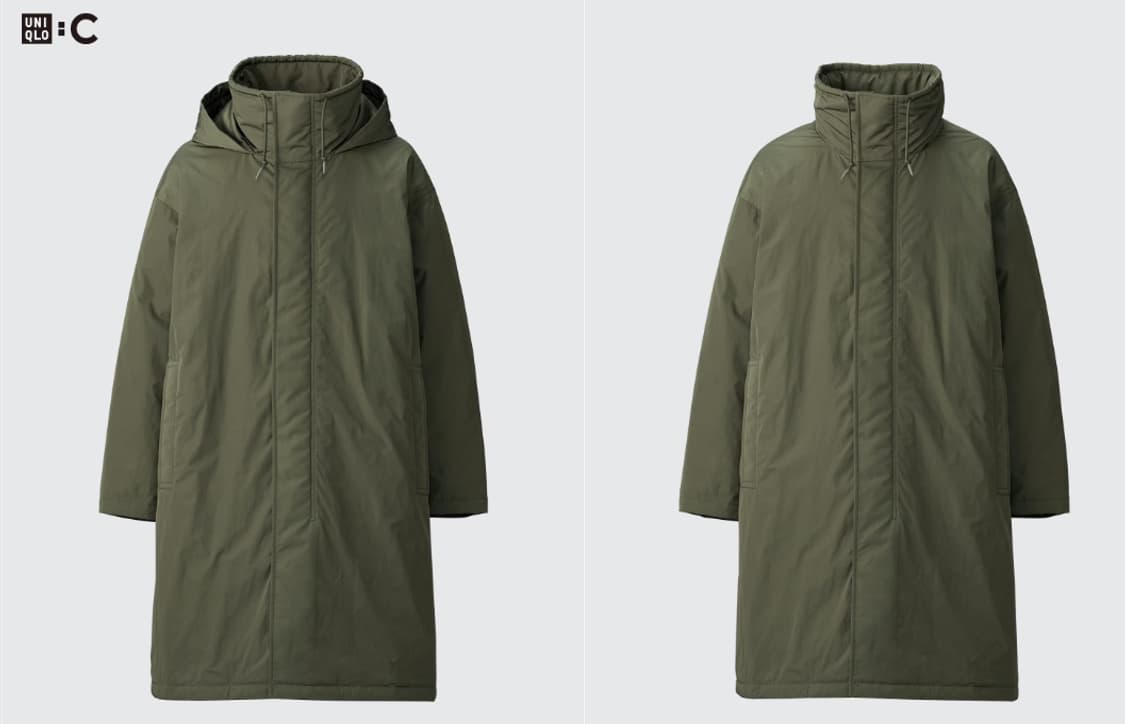 유니클로c 후드코트 s사이즈 올리브 상품이미지1