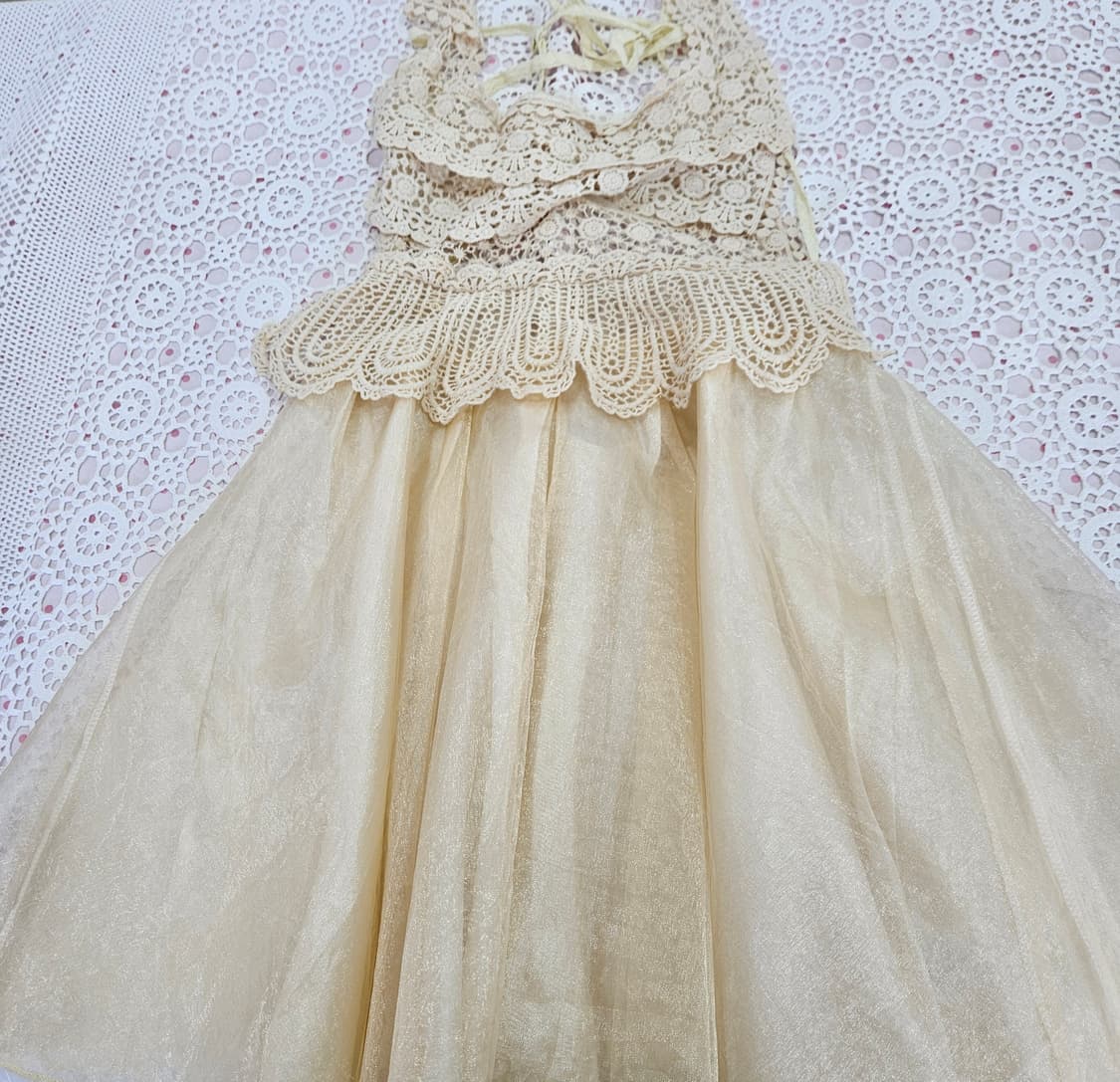 레이스 페어리 샴페인 드레스 원피스 상품이미지10