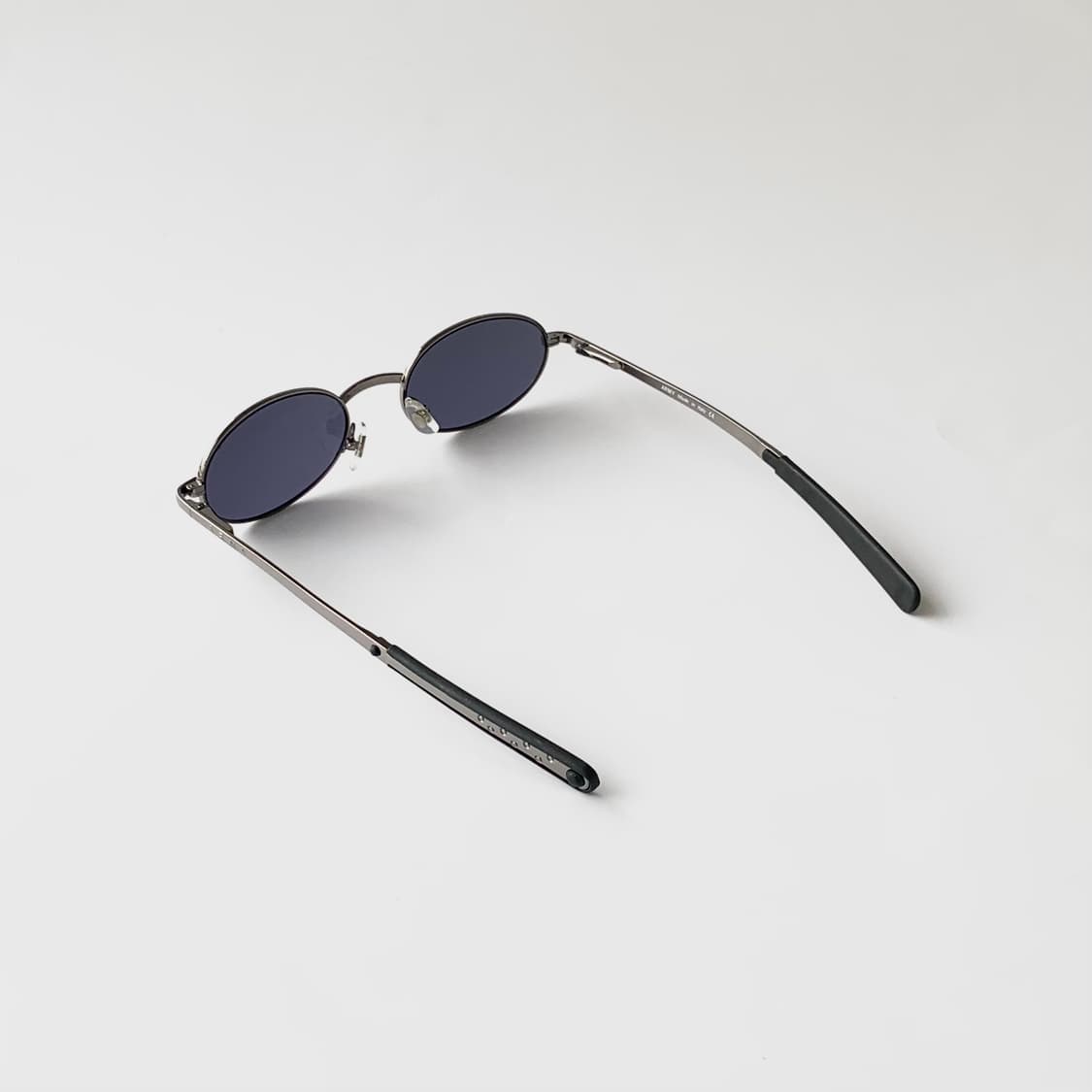 903 빈티지 건메탈 오벌 슬림 라운드 메탈 선글라스 Y2K 틴트렌즈 남 상품이미지5