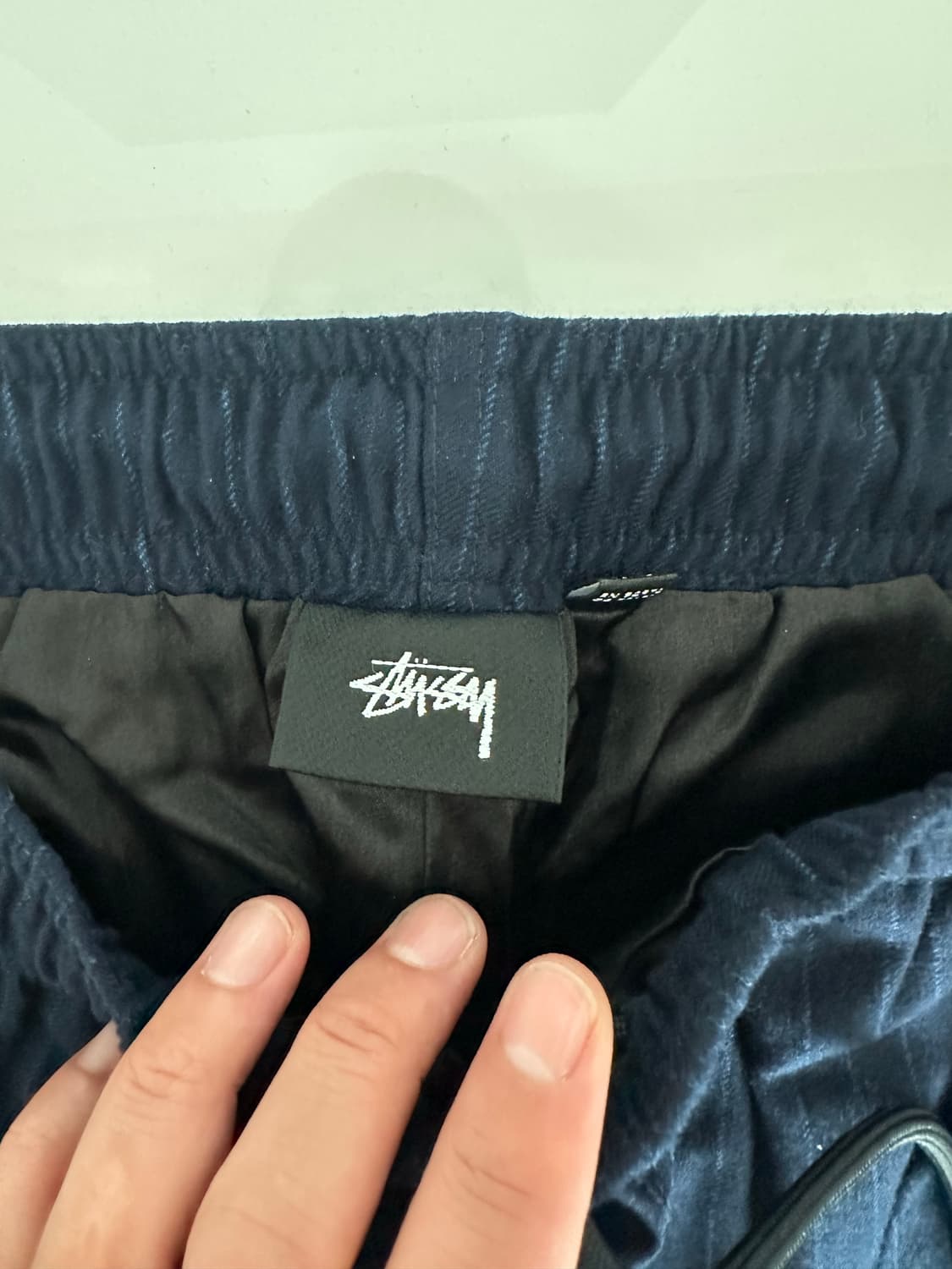 스투시 울 스트라이프 비치 팬츠 네이비  상품이미지4