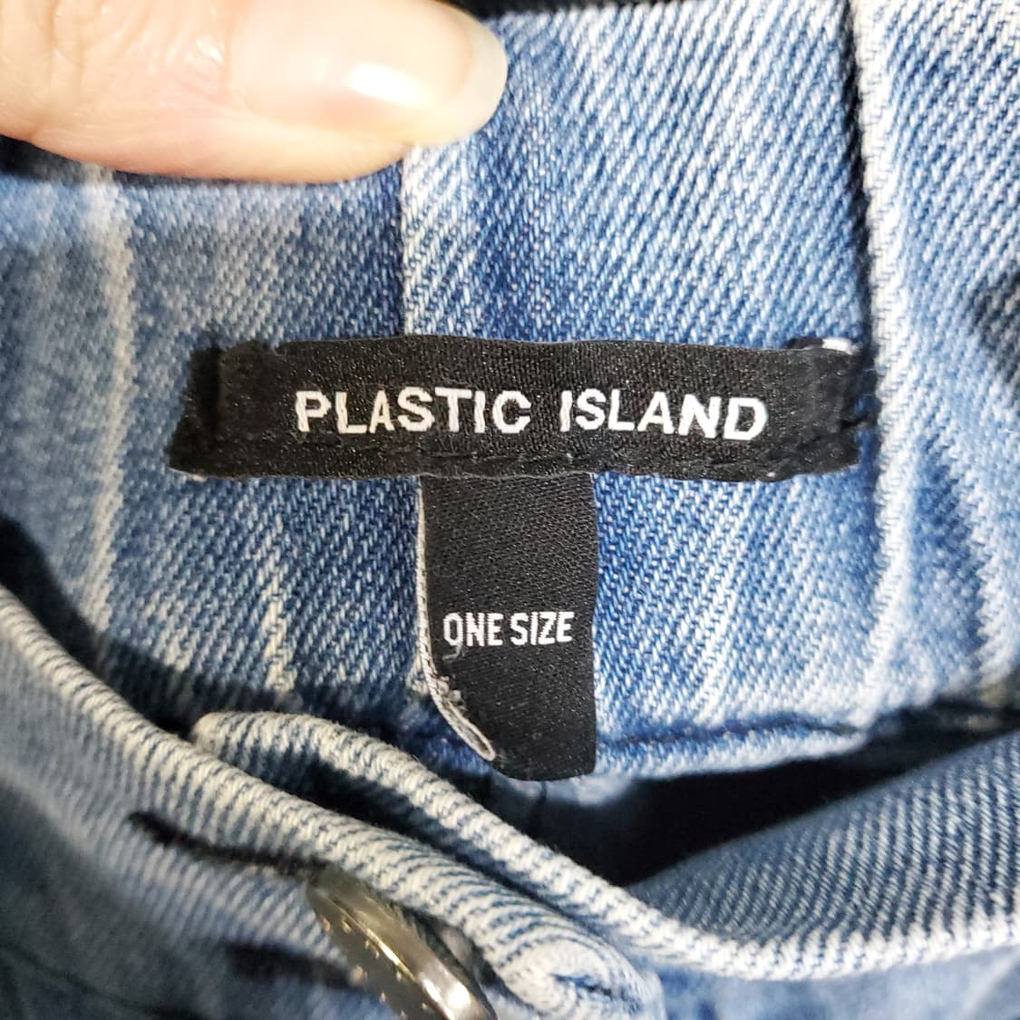 플라스틱아일랜드 청 데님 롱 스커트 버튼 스커트  상품이미지4