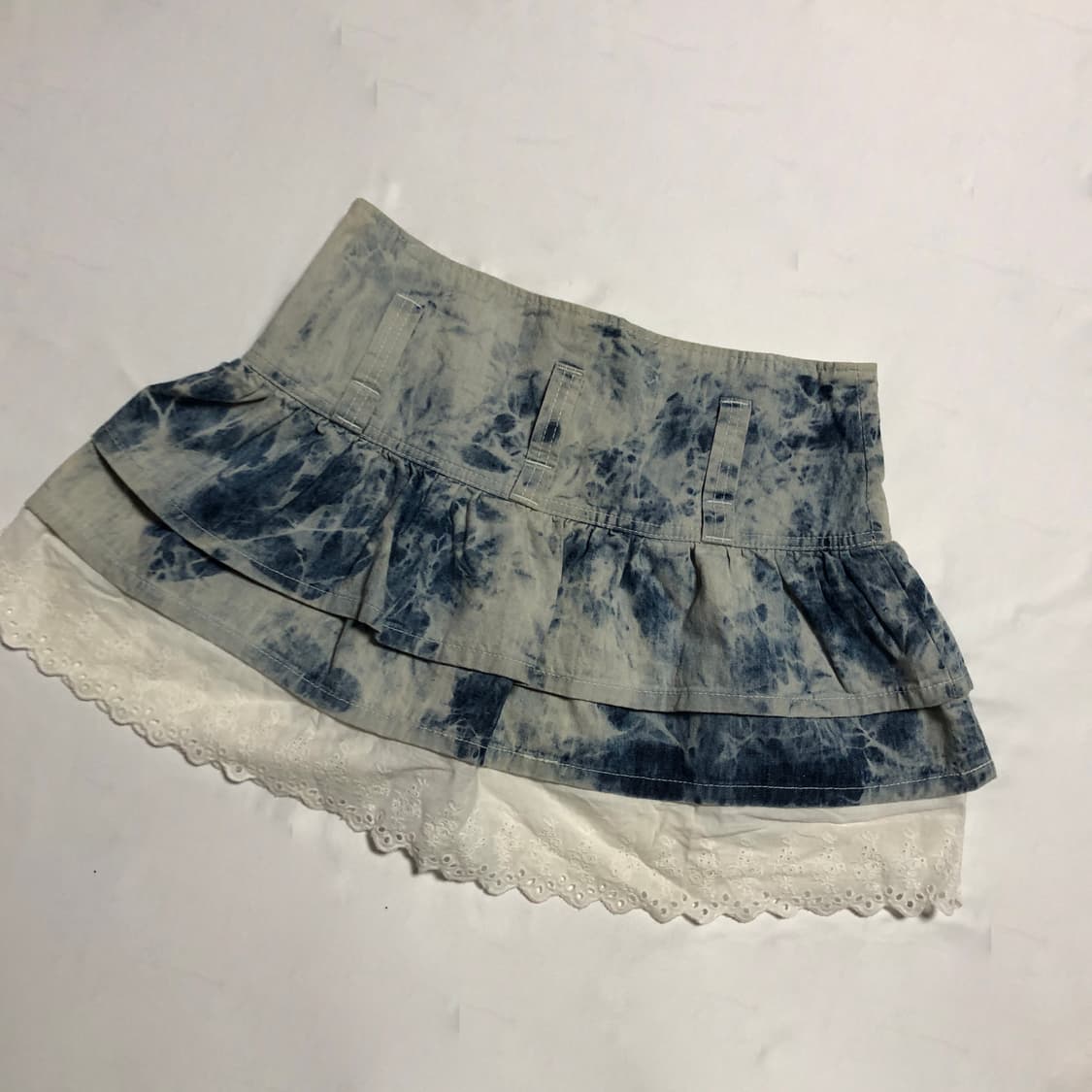 레이스 워싱 데님 스커트 상품이미지4