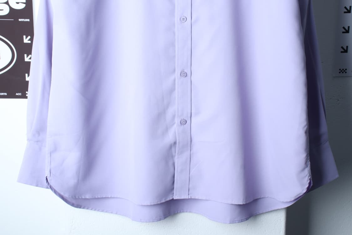 (M-XL) 제너럴 아이디어 셔츠 남방 오버핏 연보라 무지-H33277 상품이미지4