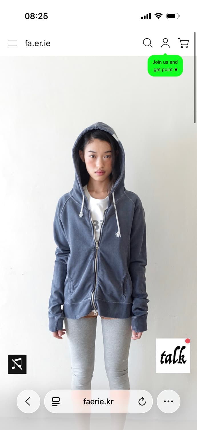 샵페어리 후드집업 washed lily hoodie 상품이미지1
