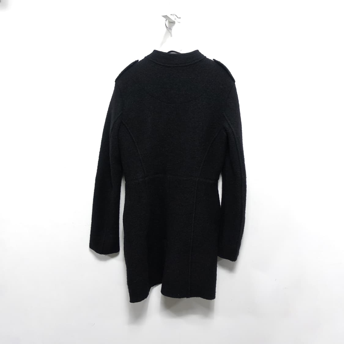 [M] DIESEL 디젤 블랙 테리 울 나폴레옹 자켓 코트 상품이미지4