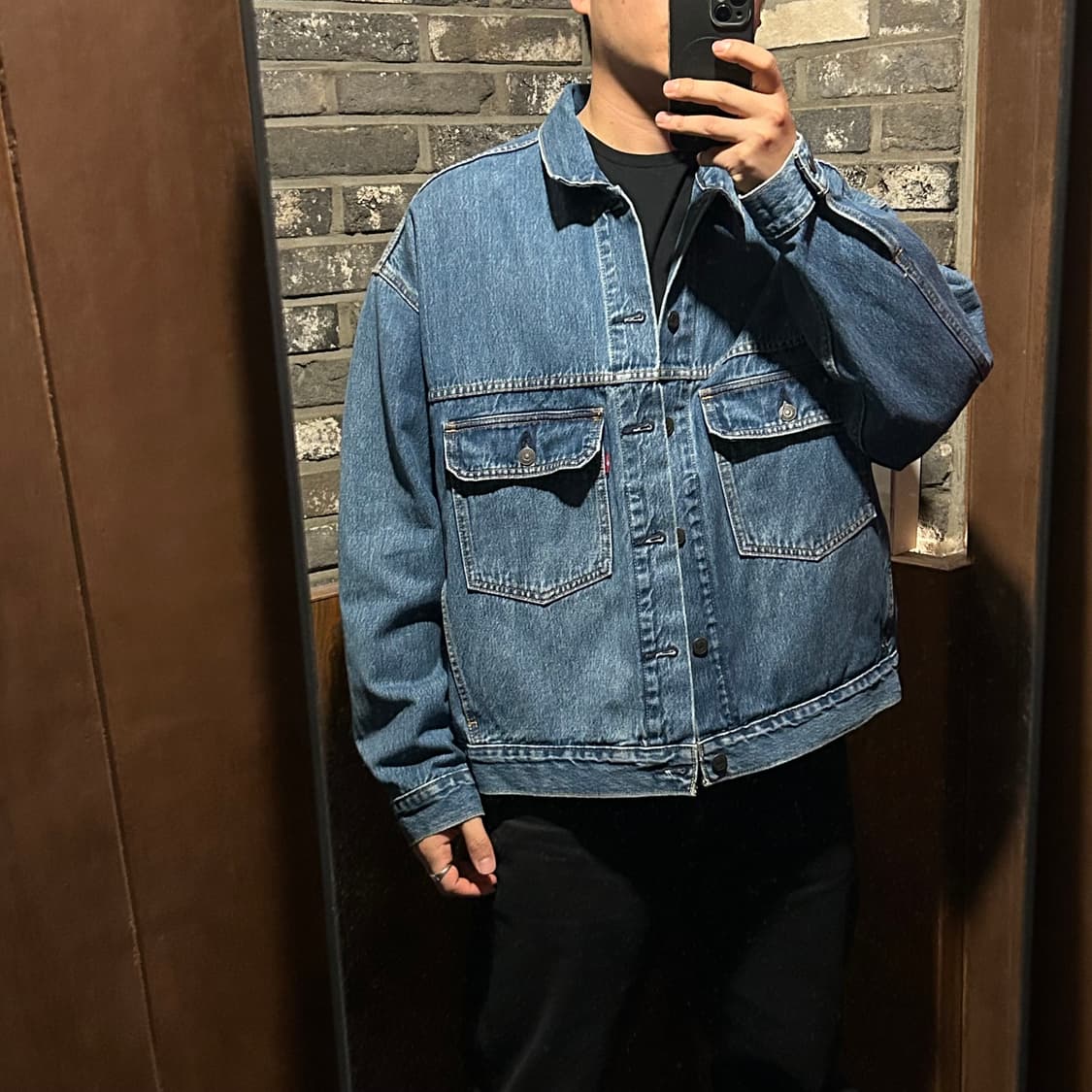 L) 리바이스 2세대 오버핏 데님 트러커 자켓 블루 상품이미지9