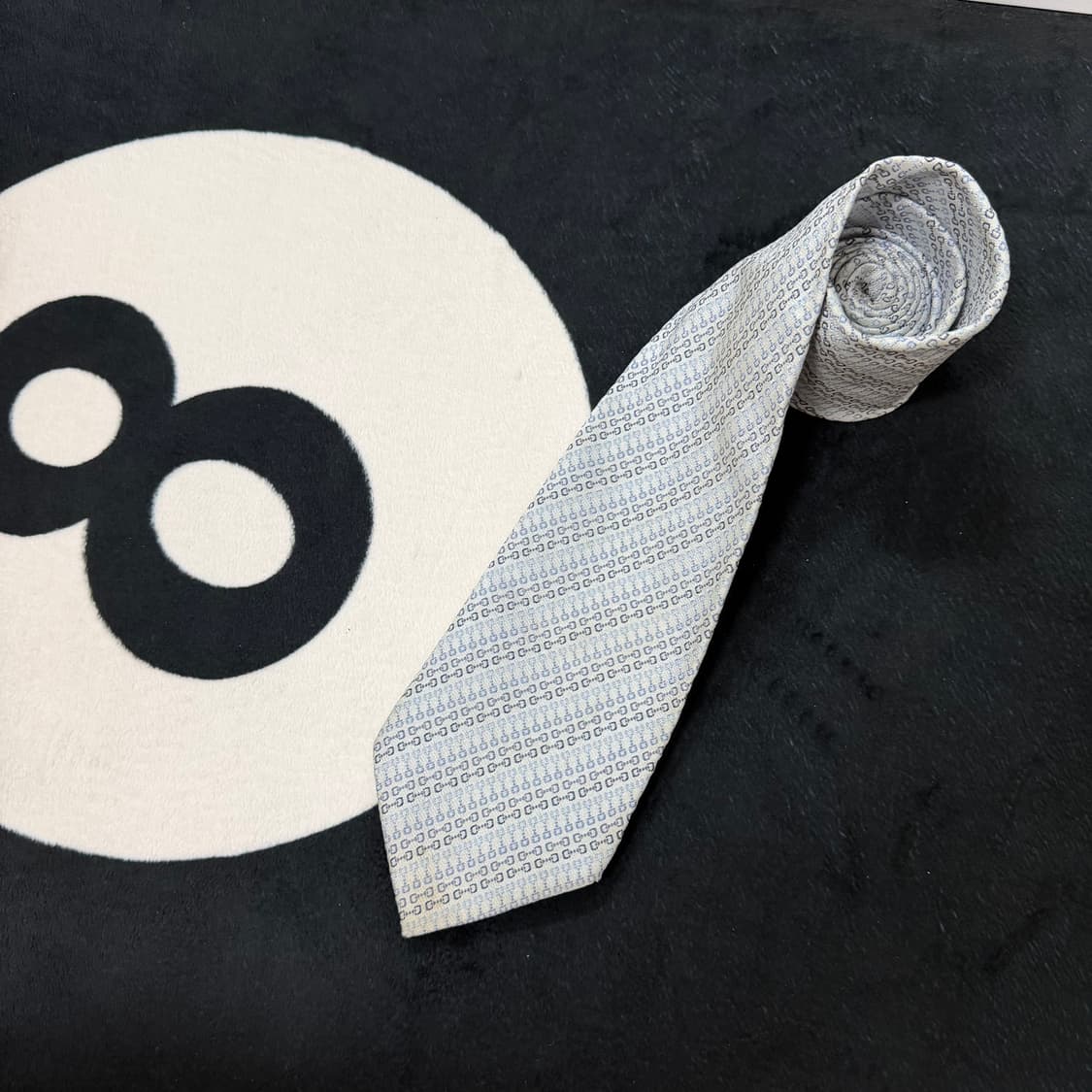 구찌 빈티지 실크 넥타이 (Sky Blue) 상품이미지2