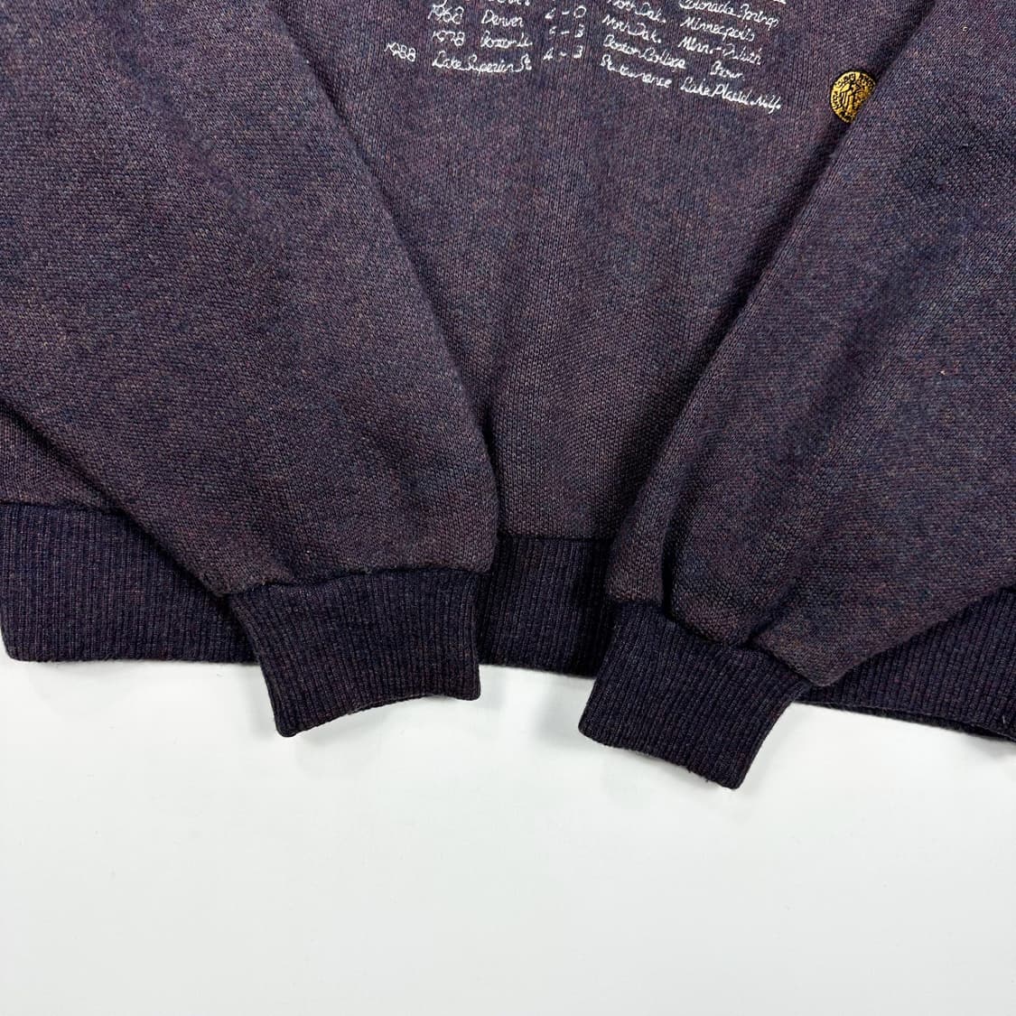 90s 데상트 재팬 올드스쿨 빈티지 니트 퍼플 M 상품이미지4