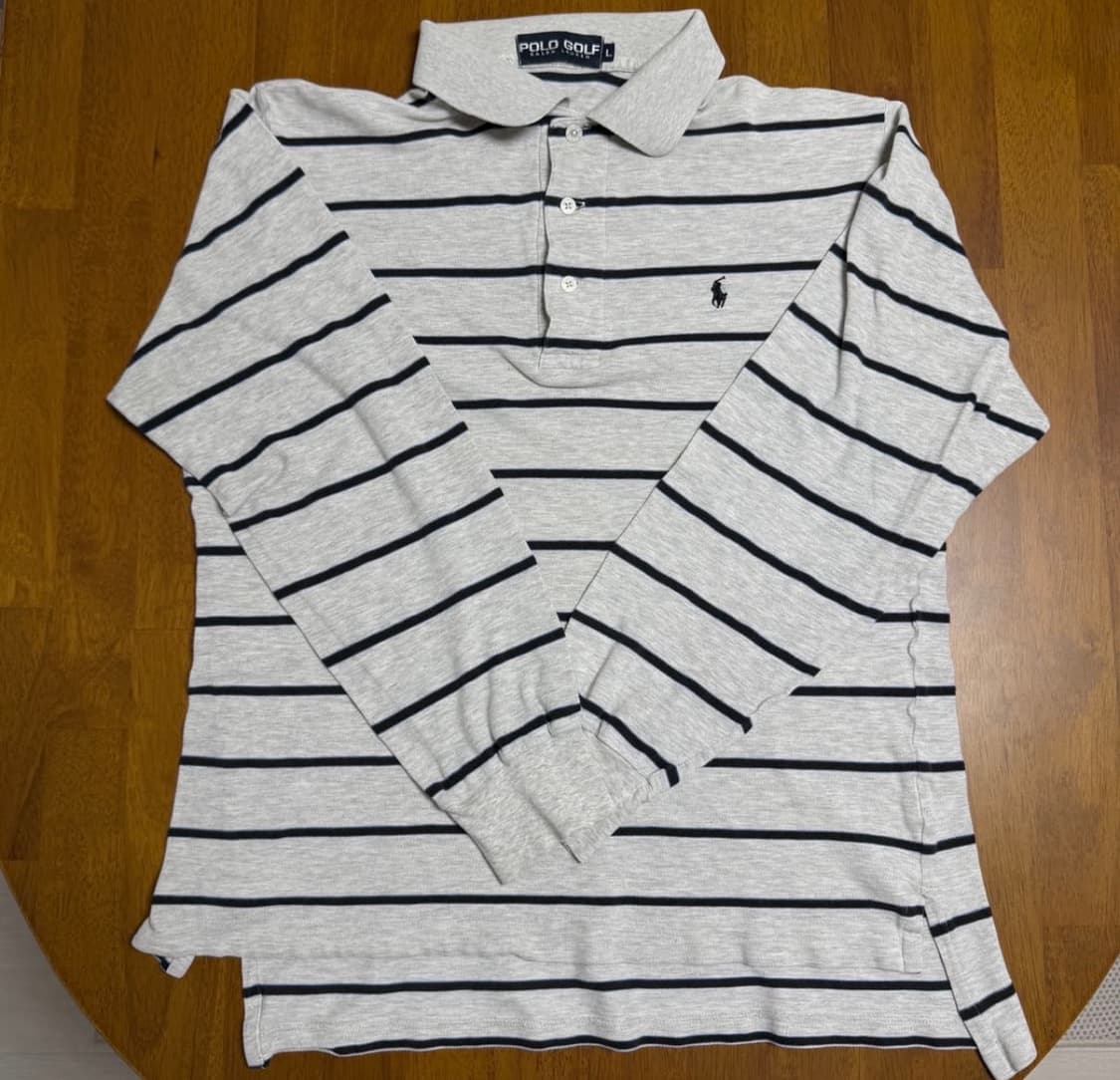 [100] 폴로 골프웨어 스트라이프 긴팔 PK티 상품이미지1