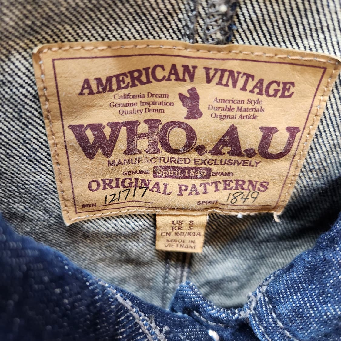 후아유 아메리칸 빈티지 크롭 데님자켓 S(M) 상품이미지6