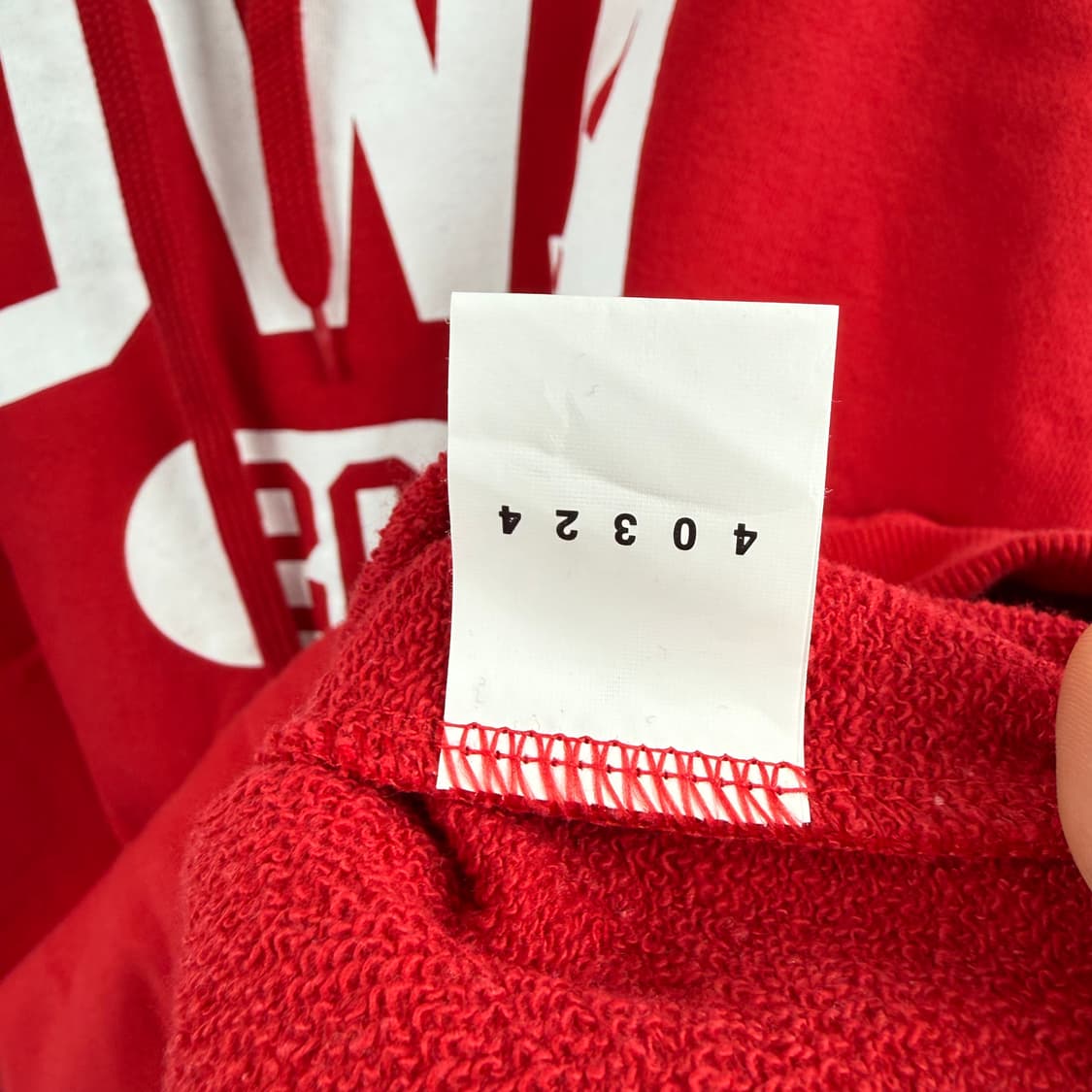 (F) 아이오와 박스 기모 후드 티 레드 상품이미지5