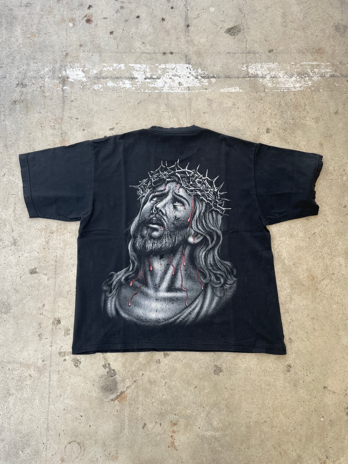 90-00s Jesus Christ Distressed T-shirt 상품이미지1