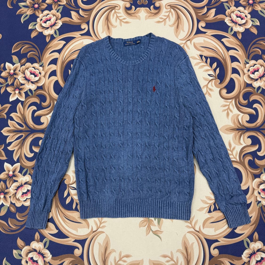 (L)폴로 랄프로렌 꽈배기 케이블 니트(블루) 상품이미지1