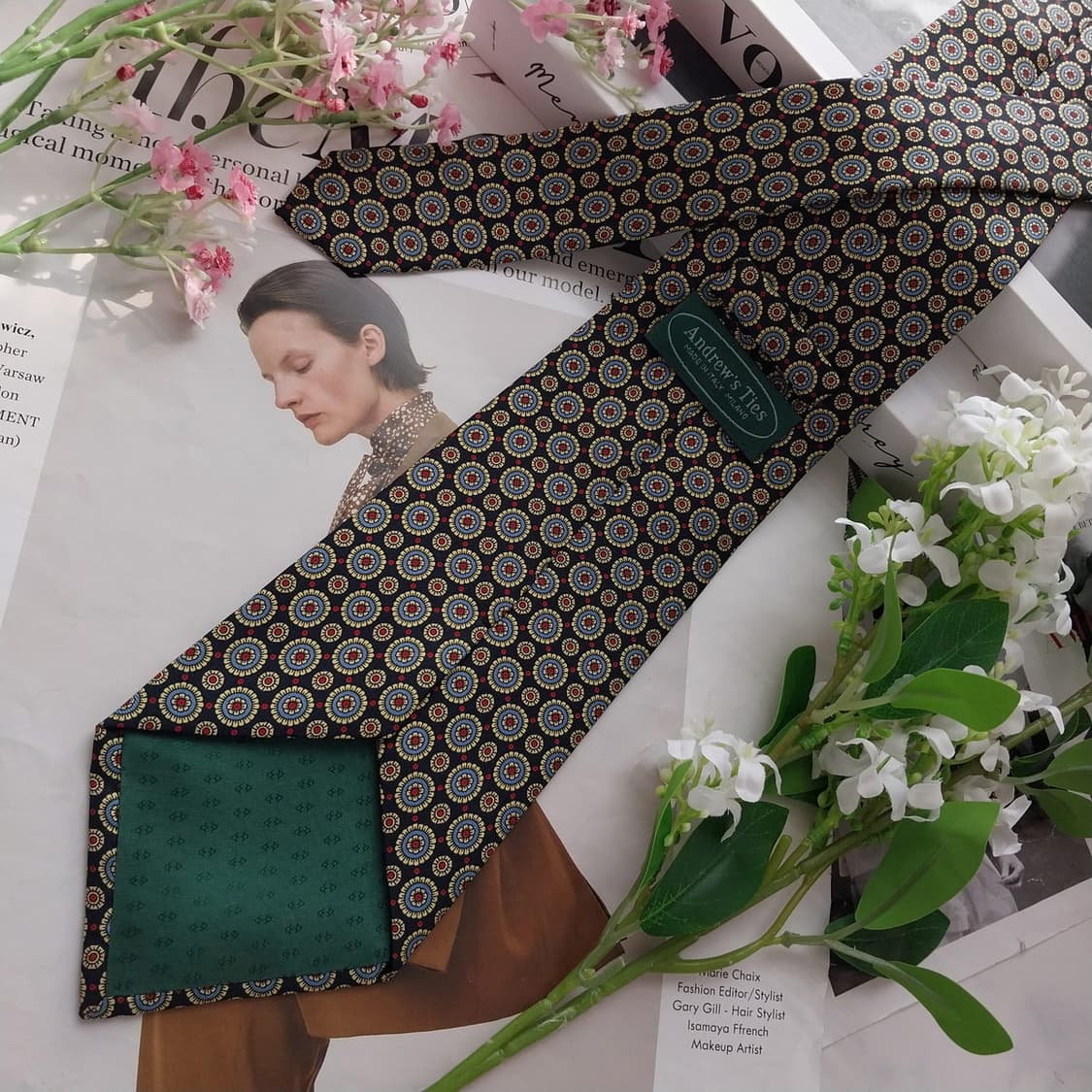 앤드류스타이 메달리온 패턴 넥타이 10.2cm S~A+등급 K2434
 상품이미지5