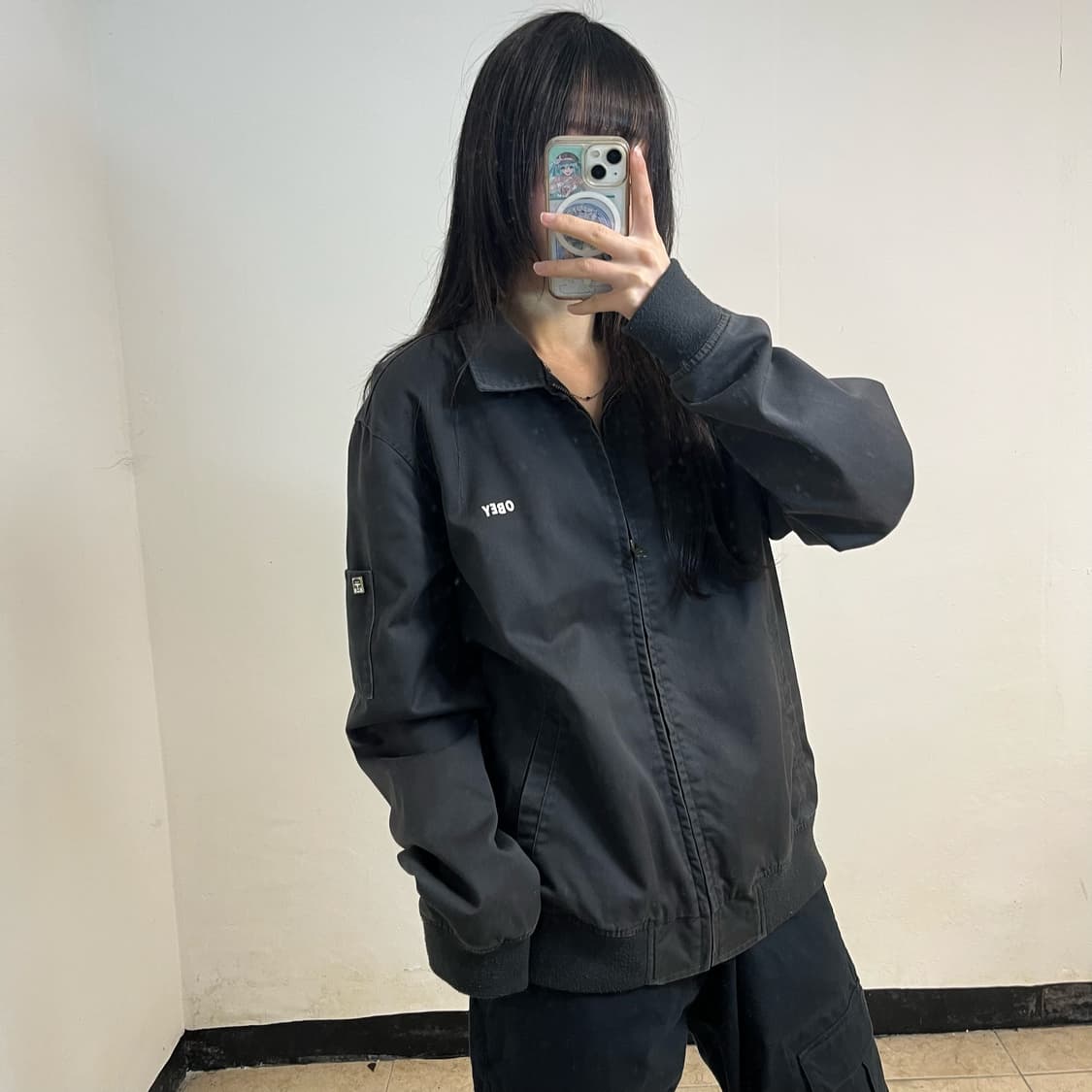 Obey charcoal blouson jacket 상품이미지2