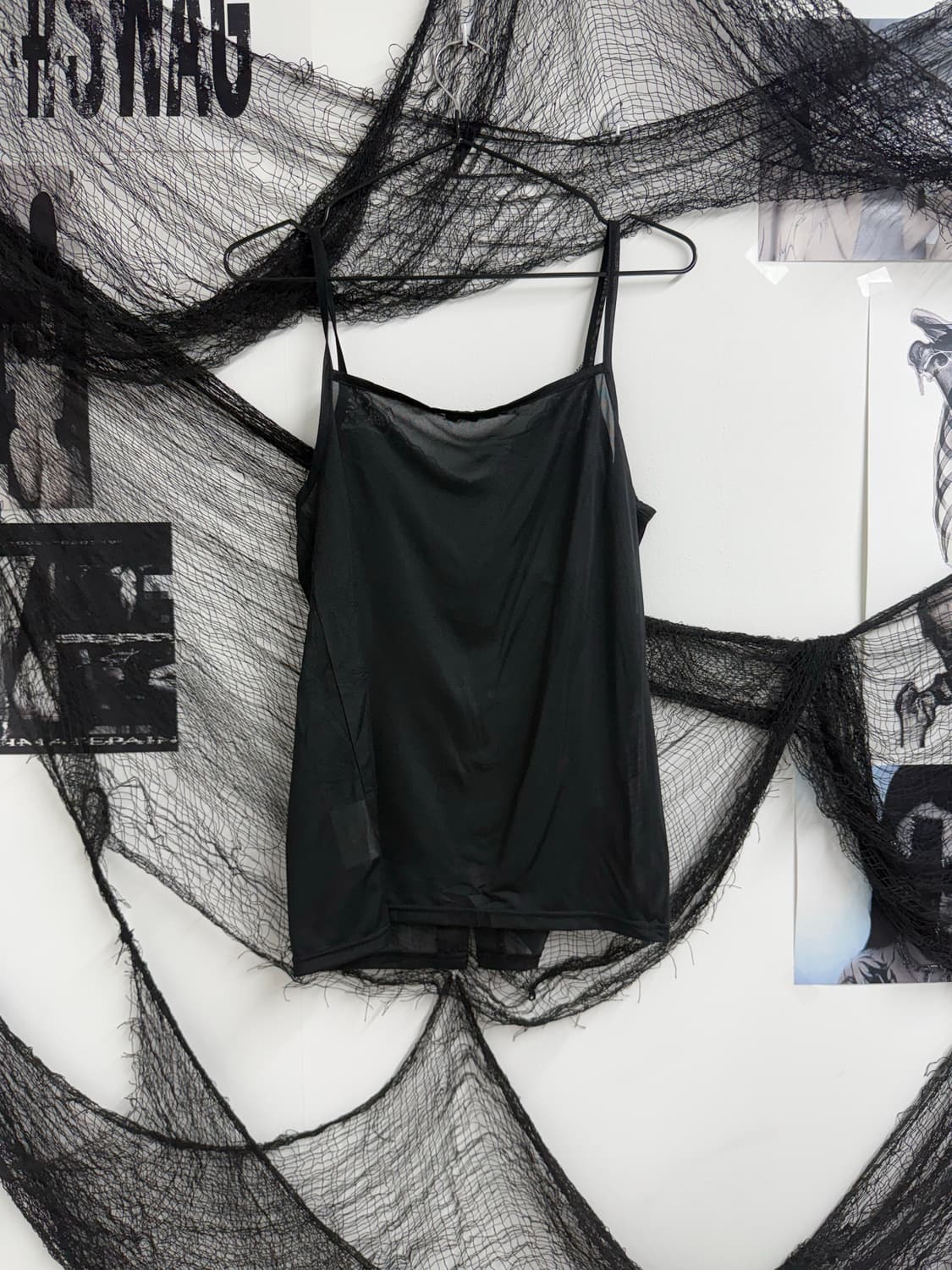 lace detailed black camisole 상품이미지4