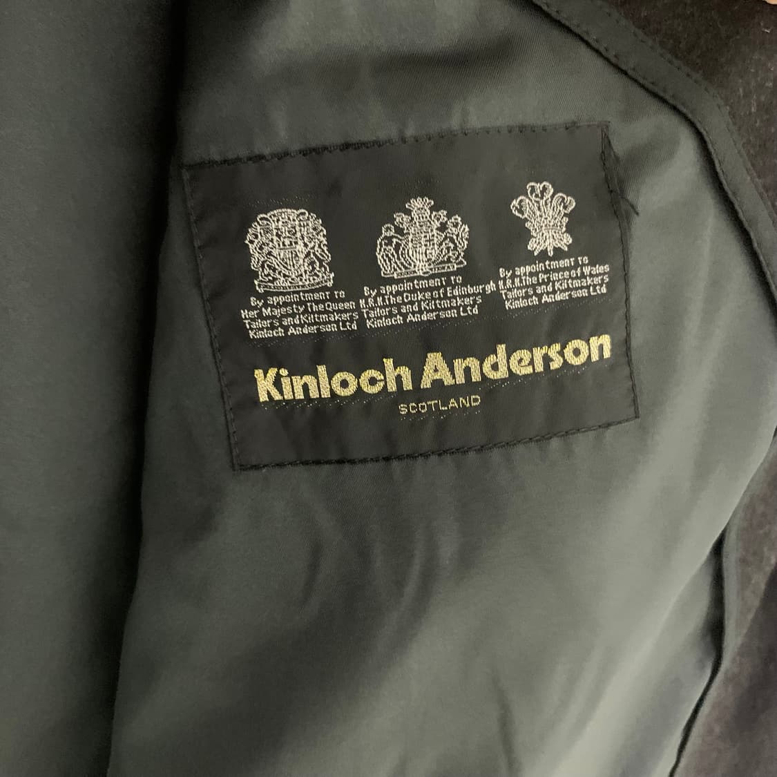 킨록앤더슨 일본 빈티지 캐시미어 100 코트 차콜 S 상품이미지5