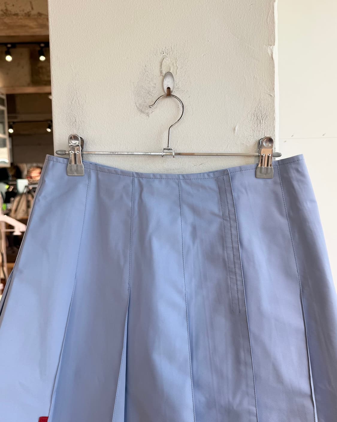 프라다 블루 폴리에스테르 플리츠 미니스커트 상품이미지3