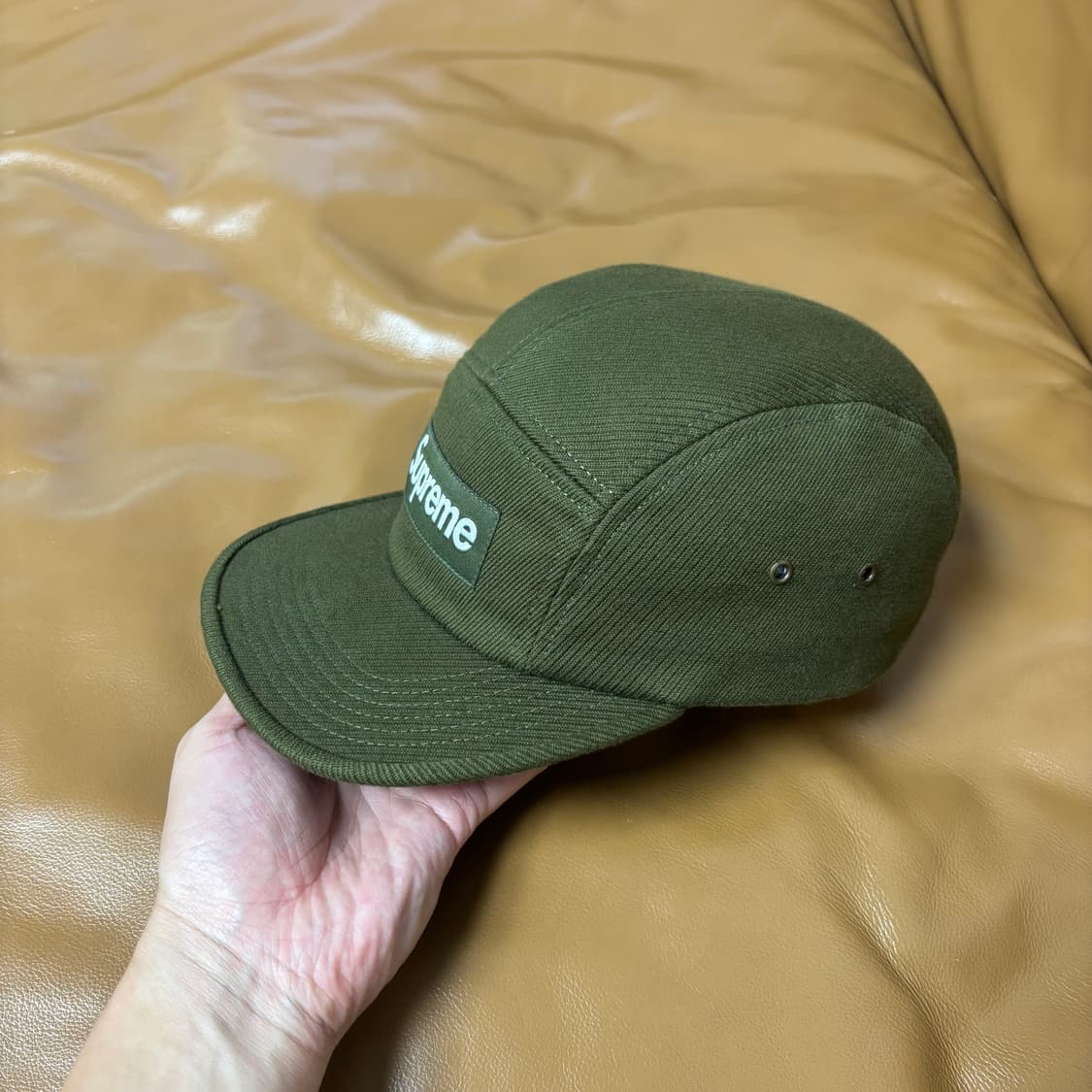 Supreme 슈프림 카키 캠프캡 모자 (Washed Khaki) 상품이미지4