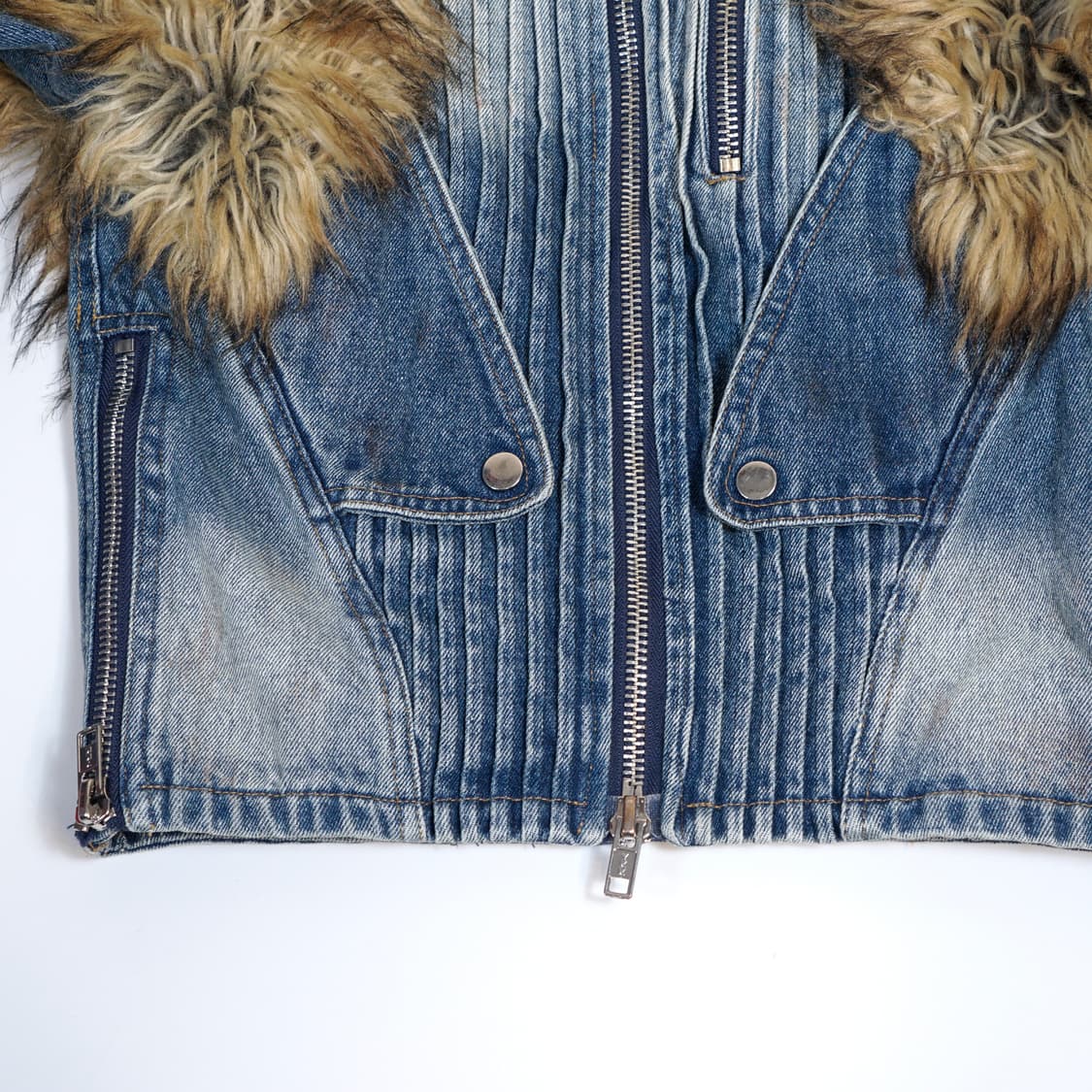 No Faith Studios 데님 퍼 자켓 상품이미지8