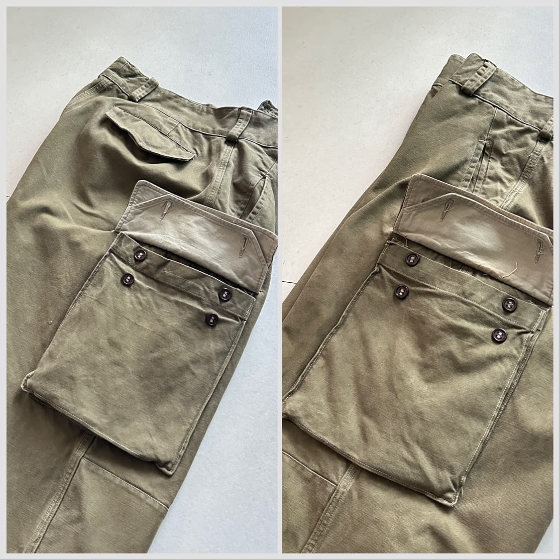 40s 오리지널 프렌치아미 프랑스군 초기형 M-47 팬츠 상품이미지6