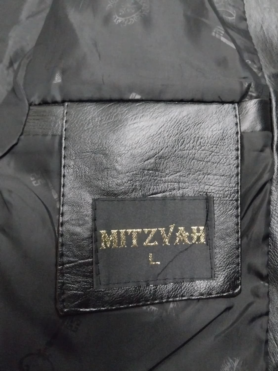 MITZVAH 빈티지 페이크 래더 자켓 L 상품이미지4