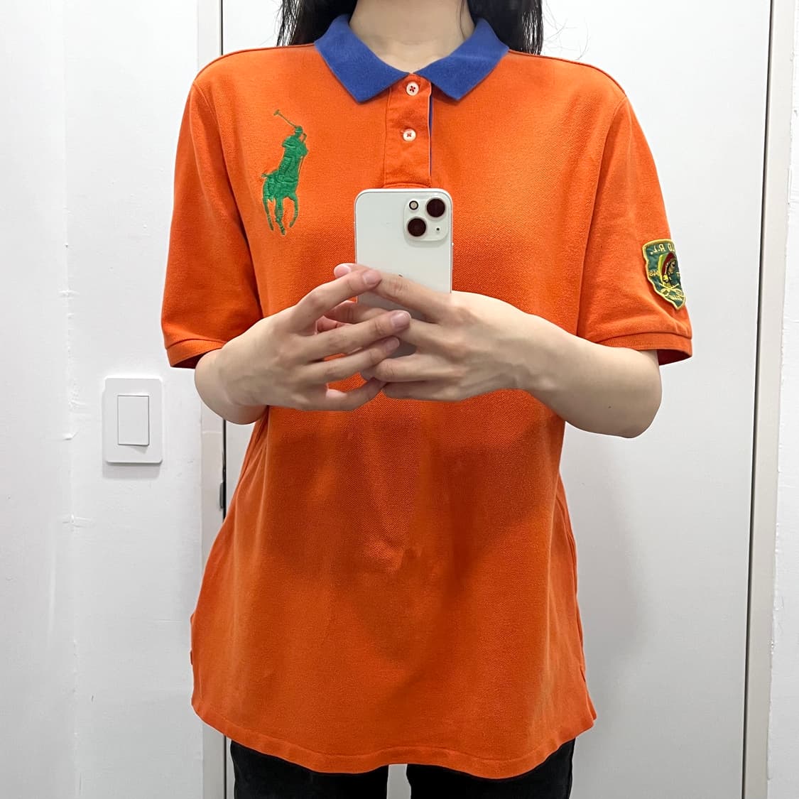 폴로 빅포니 오렌지 주황색 인디언 반팔 티셔츠 상품이미지1