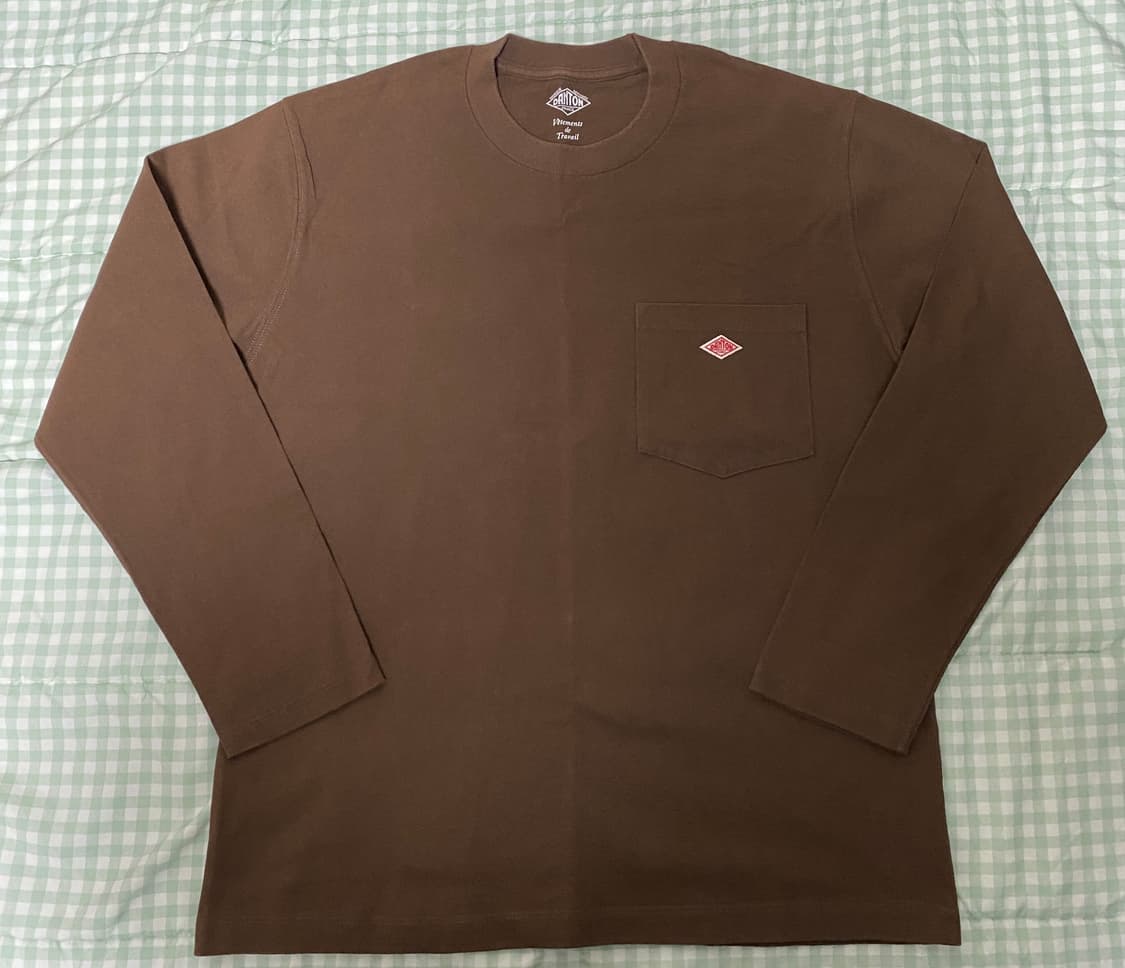 단톤 포켓 롱슬리브 브라운 상품이미지1